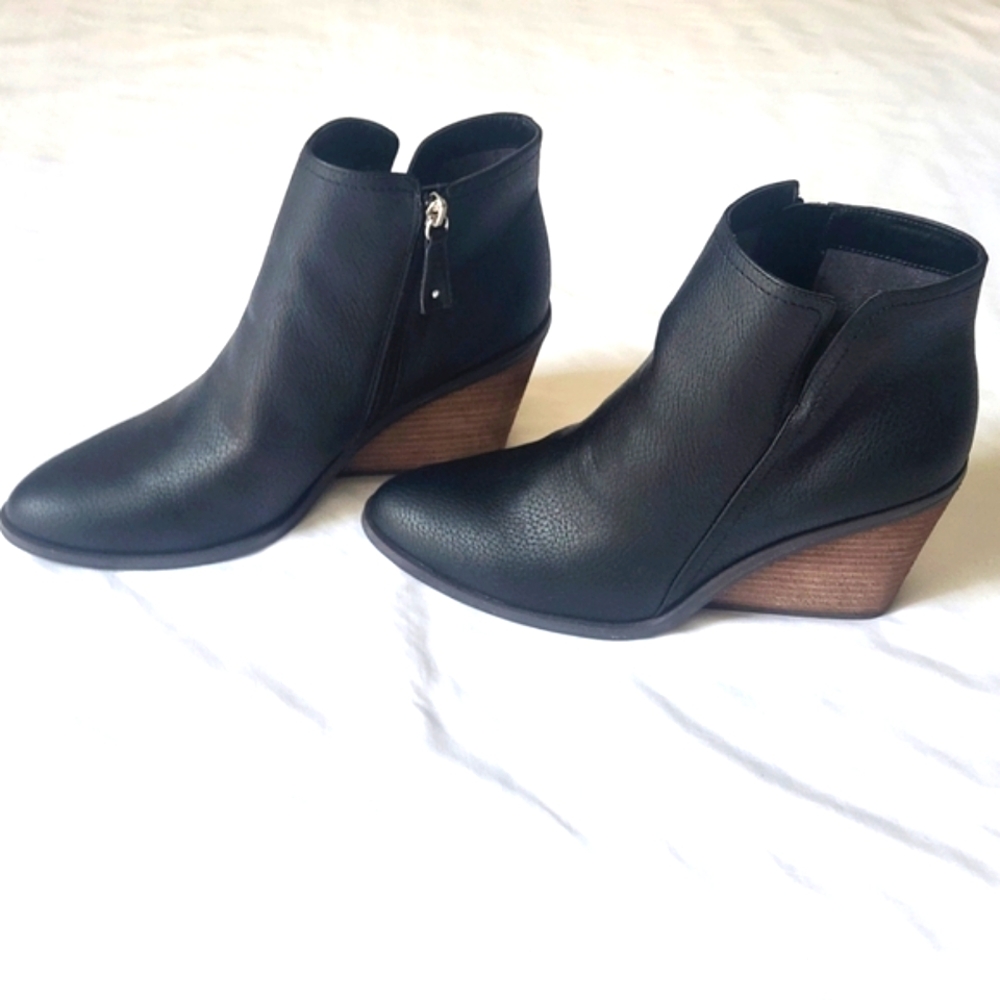 2/$20 SALE - Dr. Scholl's Black Ankle Wedge Boots